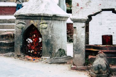  Katmandu Nepal 27 Ağustos 2018 görüş sabahleyin Pashupatinath Tapınağı