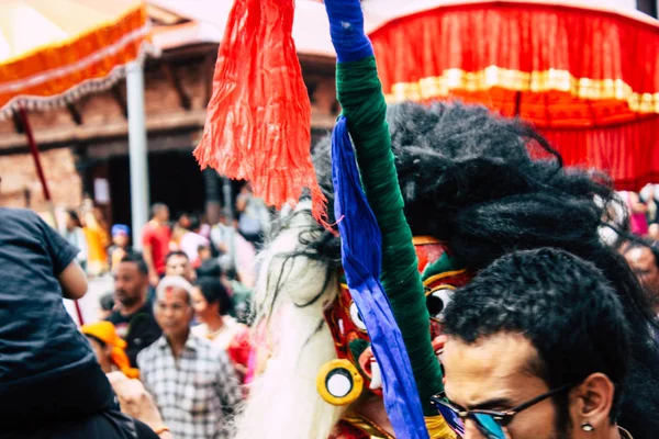 Katmandu Nepal Ağustos 2018 Nerede Onlar Çalıştırmanız Gerekir Önünde Hindu — Stok fotoğraf