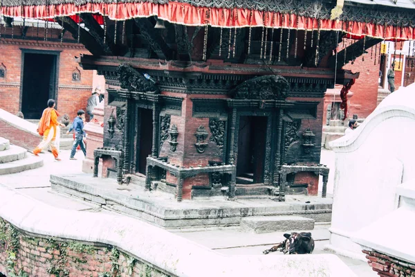 Катманду Непал Август 2018 Вид Храм Пашупатинатхи Утром — стоковое фото