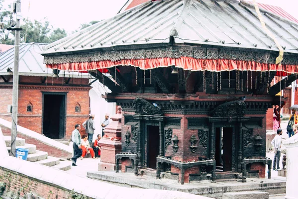 Katmandú Nepal Agosto 2018 Vista Del Templo Pashupatinath Por Mañana — Foto de Stock