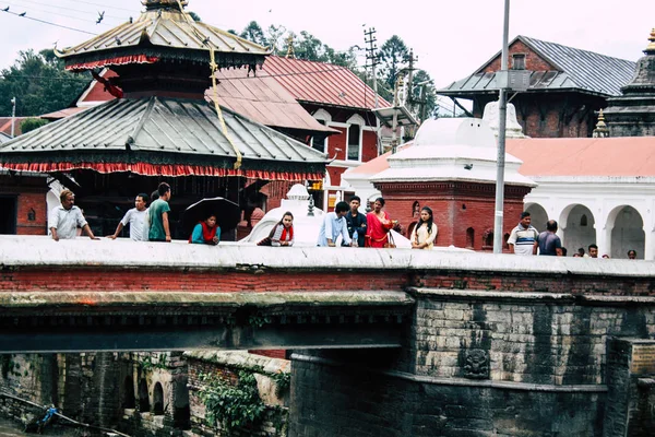 Kathmandu Nepál Srpna 2018 Pohled Chrám Pashupatinath Ráno — Stock fotografie