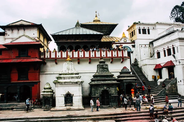 Kathmandu Nepal Augustus 2018 Weergave Van Pashupatinath Tempel Ochtend — Stockfoto