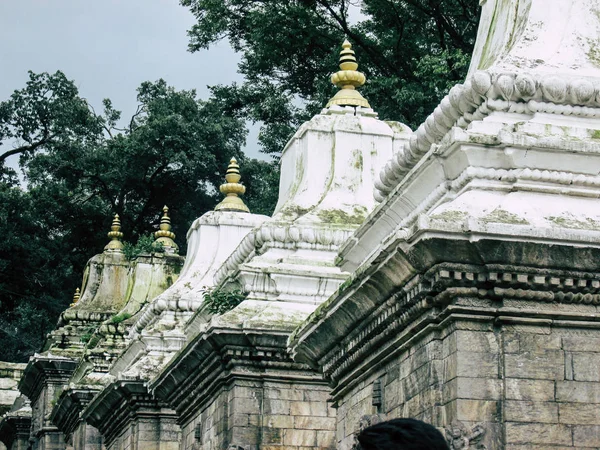 Kathmandu Nepal Elokuu 2018 Näkymä Pashupatinath Temppeliin Aamulla — kuvapankkivalokuva