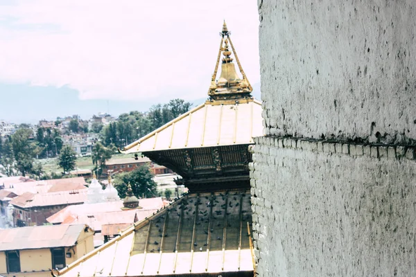 加德满都尼泊尔2018年8月27日帕斯帕提那寺景观 — 图库照片