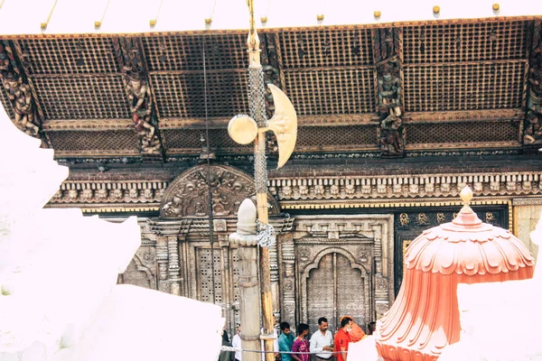 Kathmandu Nepal Agosto 2018 Vista Templo Pashupatinath Pela Manhã — Fotografia de Stock