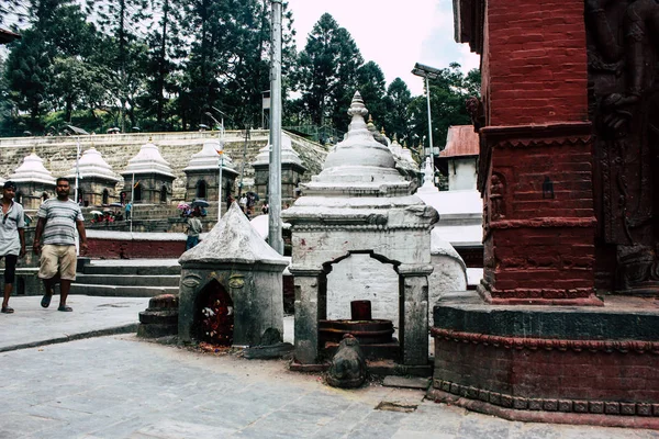 Kathmandu Nepál Srpna 2018 Pohled Chrám Pashupatinath Ráno — Stock fotografie