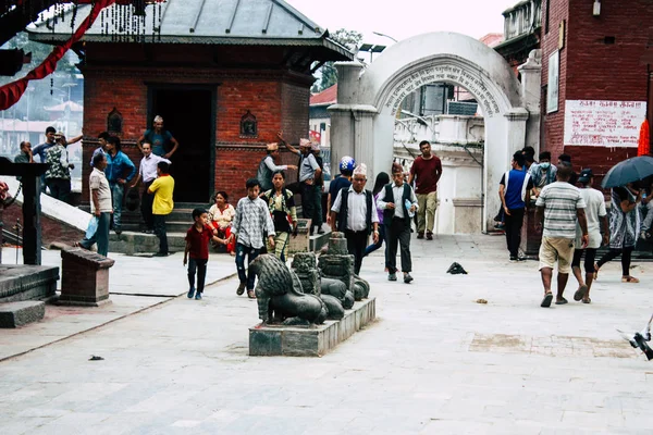 Катманду Непал Серпня 2018 Вигляд Храму Pashupatinath Ранку — стокове фото