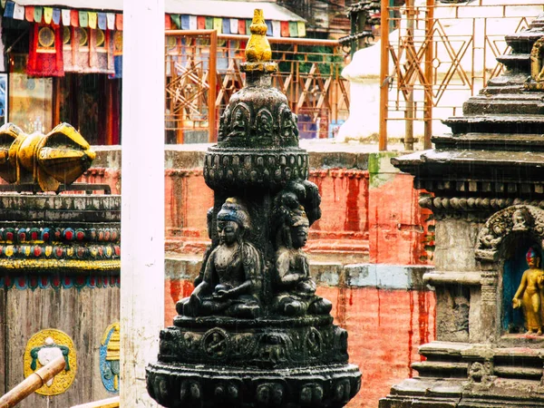 Katmandú Nepal Agosto 2018 Vista Del Templo Shree Gha Stupa —  Fotos de Stock