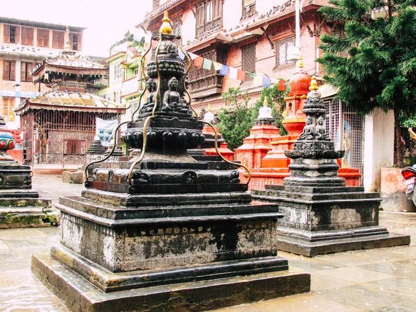 Kathmandu Nepal Sierpień 2018 Widok Świątyni Stupa Gha Shree Znajduje — Zdjęcie stockowe