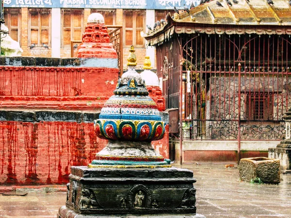 Katmandú Nepal Agosto 2018 Vista Del Templo Shree Gha Stupa — Foto de Stock