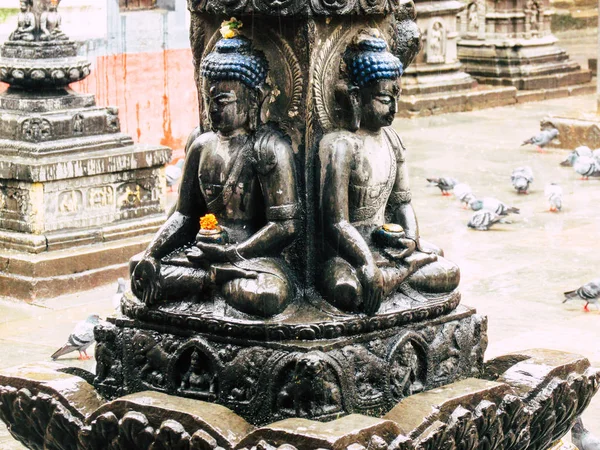 Katmandu Nepal Ağustos 2018 Shree Gha Stupa Tapınağın Görünümünü Bulunan — Stok fotoğraf