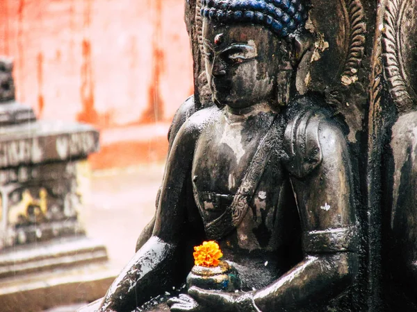 Катманду Непал Август 2018 Вид Храм Шри Гха Ступа Расположенный — стоковое фото