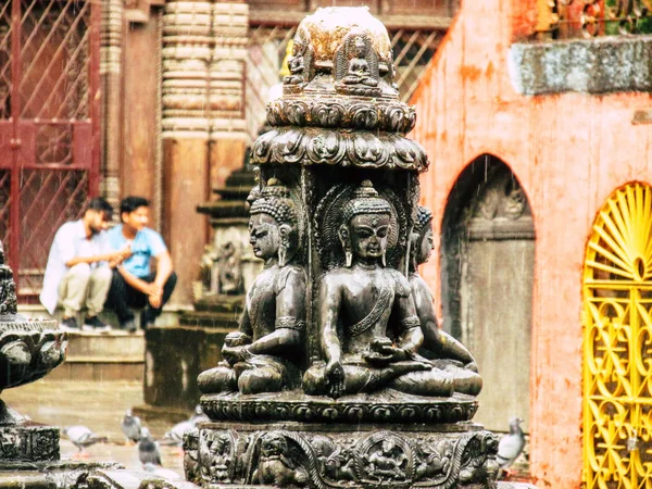 Kathmandu Nepal Agosto 2018 Vista Templo Shree Gha Stupa Localizado — Fotografia de Stock