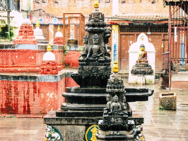 Katmandú Nepal Agosto 2018 Vista Del Templo Shree Gha Stupa —  Fotos de Stock