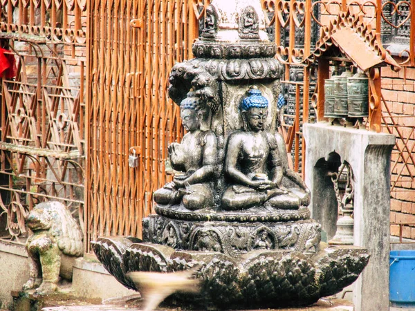 Kathmandu Nepal Sierpień 2018 Widok Świątyni Stupa Gha Shree Znajduje — Zdjęcie stockowe