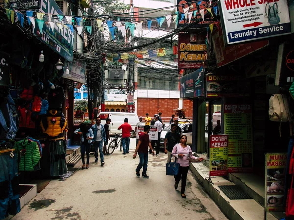 Kathmandu Nepal August 2018 View Unknowns Nepali People Walking Durbar — Stock Photo, Image