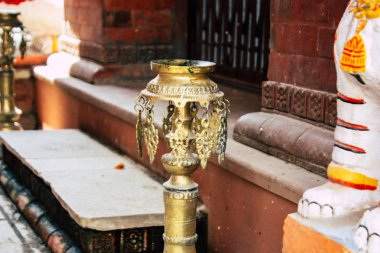 Katmandu Nepal 1 Eylül 2018 shree Tanadevi Tarini Bhawanid Tapınağı'nın görünümü bulunan açık Durbar Meydanı Katmandu içinde sabah