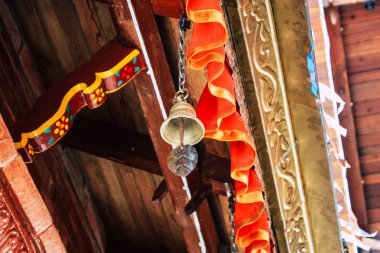 Katmandu Nepal 1 Eylül 2018 shree Tanadevi Tarini Bhawanid Tapınağı'nın görünümü bulunan açık Durbar Meydanı Katmandu içinde sabah