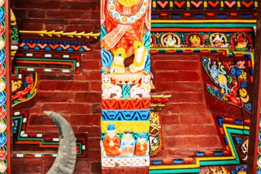 Katmandu Nepal 1 Eylül 2018 shree Tanadevi Tarini Bhawanid Tapınağı'nın görünümü bulunan açık Durbar Meydanı Katmandu içinde sabah