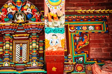 Katmandu Nepal 1 Eylül 2018 shree Tanadevi Tarini Bhawanid Tapınağı'nın görünümü bulunan açık Durbar Meydanı Katmandu içinde sabah