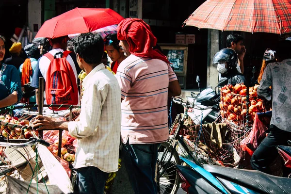 Kathmandu Nepal September 2018 Closeup Unknown Nepali People Selling Fruits — Stock Photo, Image