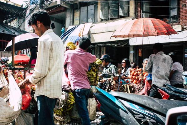 Kathmandu Nepal September 2018 Closeup Unknown Nepali People Selling Fruits — Stock Photo, Image