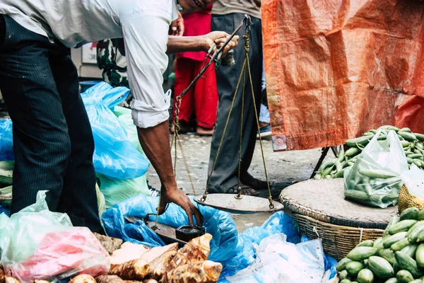 Kathmandu Nepal Settembre 2018 Primo Piano Uno Sconosciuto Nepalese Che — Foto Stock