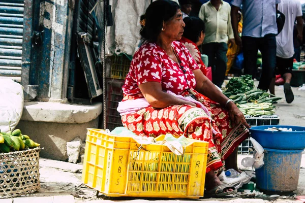 Kathmandu Nepal September 2018 Closeup Unknown Nepali People Selling Vegetables — Stock Photo, Image