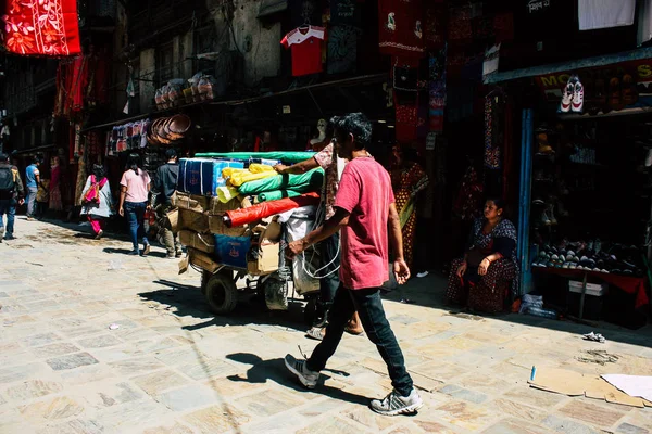 Katmandu Nepal Eylül 2018 Bilinmeyenli Nepalce Insanlar Sabah Chhetrapati Kare — Stok fotoğraf