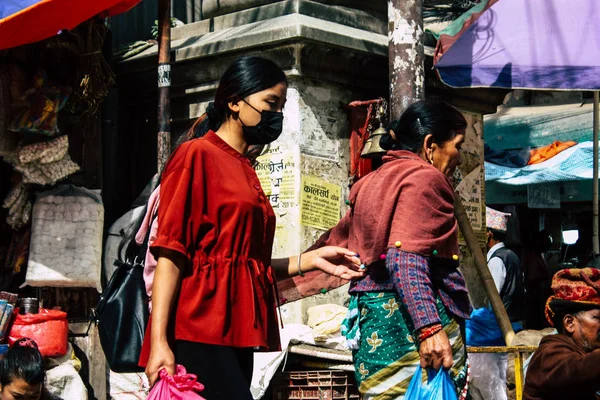 Kathmandu Nepal September 2018 Blick Auf Unbekannte Nepali Menschen Die — Stockfoto