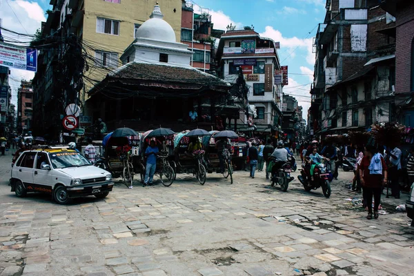 Kathmandu Nepal September 2018 View Unknowns Nepali People Walking Street — Stock Photo, Image