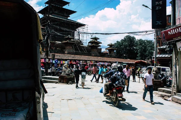 Kathmandu Nepal September 2018 View Unknowns Nepali People Walking Street — Stock Photo, Image