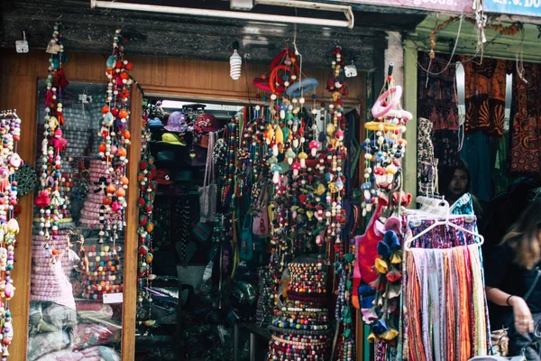 Kathmandu Nepal September 2018 Syn Fasaden Butik Som Säljer Hanndcrafted — Stockfoto