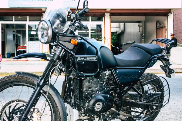 Ποκάρα Νεπάλ Σεπτεμβρίου 2018 Closeup Της Royal Enfield Μοτοσικλέτας Που — Φωτογραφία Αρχείου