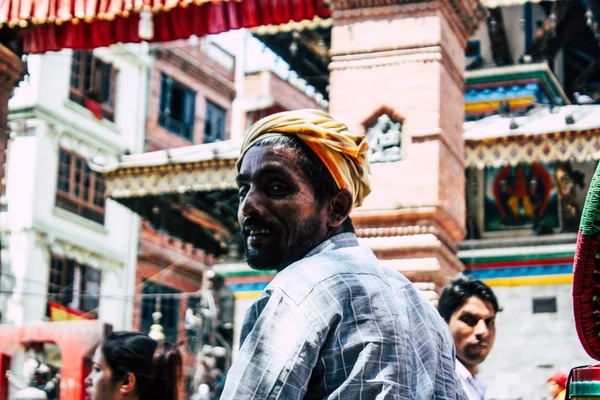 Kathmandu Nepal Settembre 2018 Veduta Persone Nepalesi Sconosciute Che Lavorano — Foto Stock