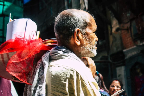 Kathmandu Nepal Settembre 2018 Veduta Persone Nepalesi Sconosciute Che Lavorano — Foto Stock