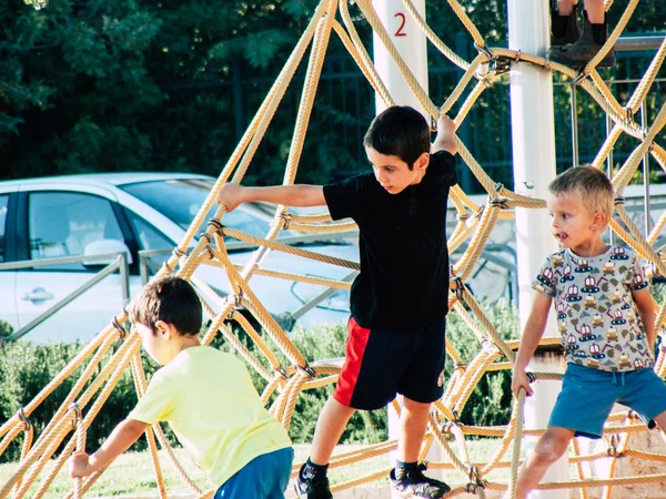 Izrael Jerozolima Września 2018 Widzenia Izraela Dla Dzieci Gry Roweru — Zdjęcie stockowe