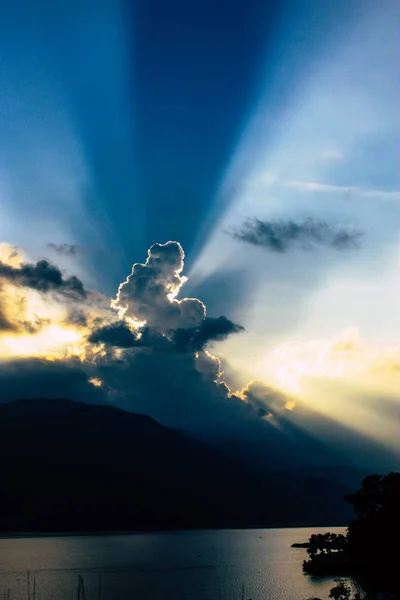 Ποκάρα Νεπάλ Σεπτεμβρίου 2018 Προβολή Των Νεφών Στην Κορυφή Phewa — Φωτογραφία Αρχείου