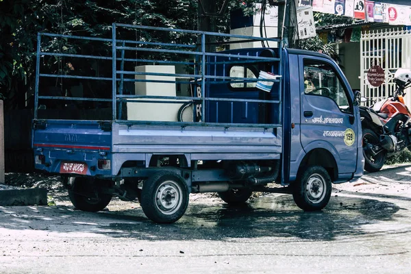 Pokhara Nepal September 2018 Närbild Lokal Lastbil Nya Road Gatan — Stockfoto