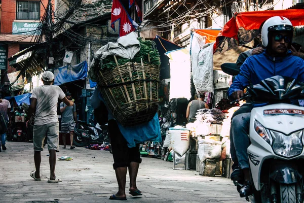 Katmandú Nepal Septiembre 2018 Primer Plano Portero Nepalí Que Trabaja — Foto de Stock