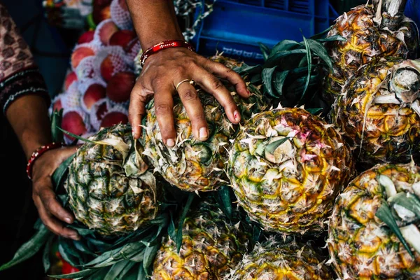 Pokhara Nepal Settembre 2018 Primo Piano Vari Frutti Venduti Nel — Foto Stock