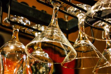 Katmandu Nepal Katmandu bir kafede asılı cam 27 Eylül 2018 yakın çekim