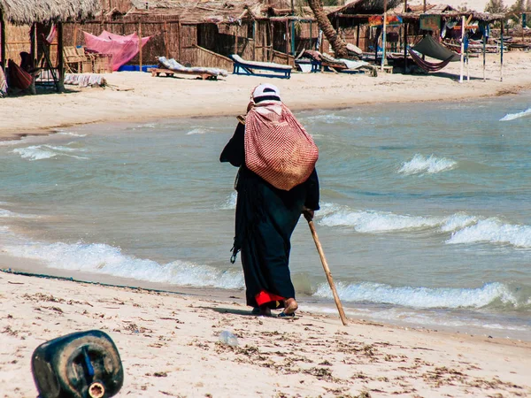 Egipt Synaju Października 2018 Widok Arabskich Kobiet Sukienka Burka Torbę — Zdjęcie stockowe