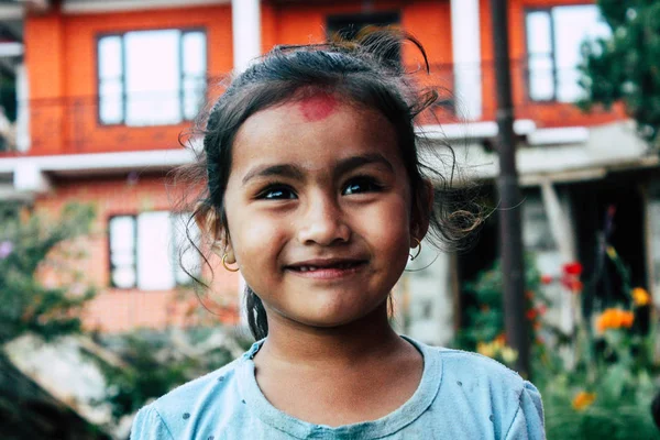 Bandipur Nepal Oktober 2018 Nahaufnahme Von Kleinen Kindern Die Nachmittags — Stockfoto