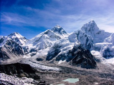 Everest Nepal 30 Eylül 2018 görünümü Nepal Everest Saha Kampı yolunu ve peyzaj