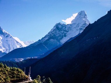 Everest Nepal 30 Eylül 2018 görünümü Nepal Everest Saha Kampı yolunu ve peyzaj