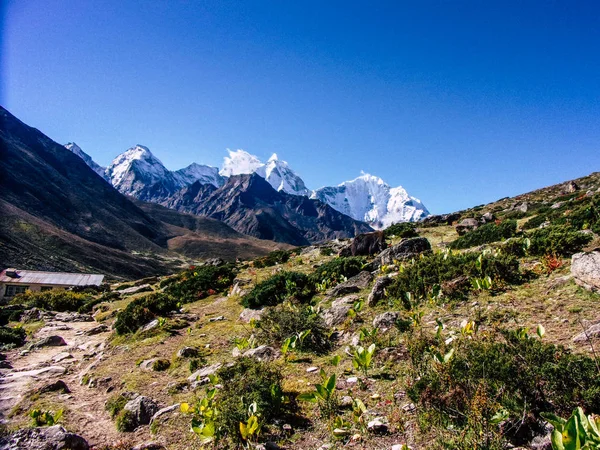 Nepal Everest Září 2018 Pohled Krajinu Cestu Everest Base Camp — Stock fotografie