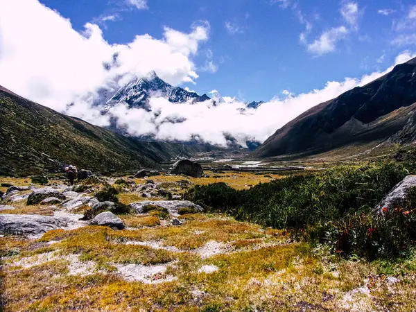 Nepal Everest Září 2018 Pohled Krajinu Cestu Everest Base Camp — Stock fotografie