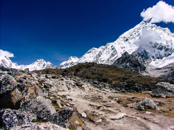 Everest Nepal Września 2018 Widok Krajobrazu Ścieżkę Everest Base Camp — Zdjęcie stockowe