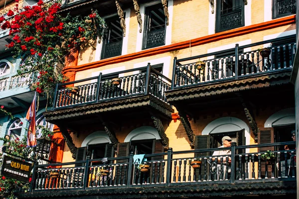 Bandipur Nepal October 2018 View Facade Traditional Nerwar House Located — Stock Photo, Image